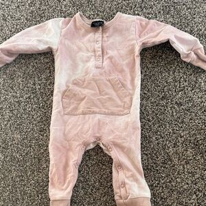 Little Bipsy Blush Pink Baby Girl Romper Size 6-12 Months